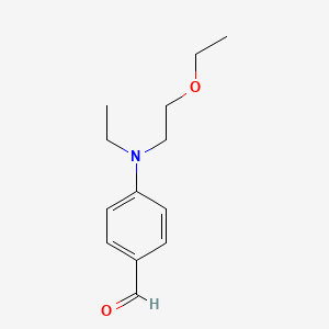 molecular formula C13H19NO2 B1415070 4-((2-Ethoxyethyl)(ethyl)amino)benzaldehyde CAS No. 21635-78-9