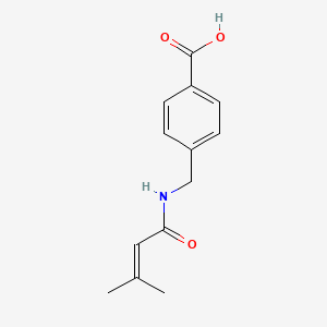 molecular formula C13H15NO3 B1415072 4-[(3-Methylbut-2-enamido)methyl]benzoic acid CAS No. 1038335-01-1