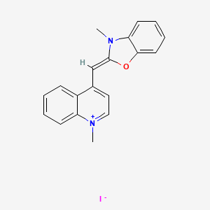 1-Methyl-4-((3-methyl-2(3H)-benzoxazolylidene)methyl)-quinolinium iodide