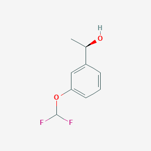 molecular formula C9H10F2O2 B1415076 (1R)-1-[3-(difluoromethoxy)phenyl]ethan-1-ol CAS No. 1315378-60-9