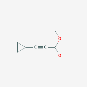 molecular formula C8H12O2 B1415077 (3,3-Dimethoxyprop-1-yn-1-yl)cyclopropane CAS No. 436097-28-8