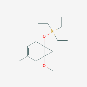 Triethyl[(6-methoxy-4-methylbicyclo[4.1.0]hept-3-en-1-yl)oxy]silane