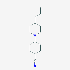 4-(4-Propylpiperidin-1-yl)cyclohexane-1-carbonitrile