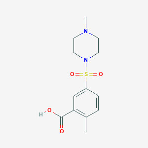 molecular formula C13H18N2O4S B1415081 2-Methyl-5-[(4-methylpiperazin-1-yl)sulfonyl]benzoic acid CAS No. 1040343-07-4