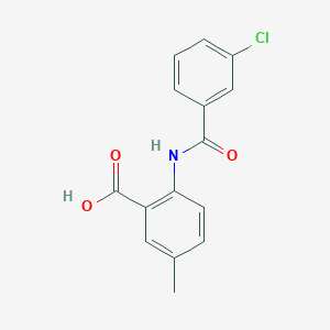 molecular formula C15H12ClNO3 B1415086 2-(3-氯苯甲酰胺基)-5-甲基苯甲酸 CAS No. 1040084-50-1