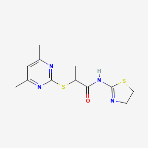 N-(4,5-dihydro-1,3-thiazol-2-yl)-2-[(4,6-dimethylpyrimidin-2-yl)sulfanyl]propanamide