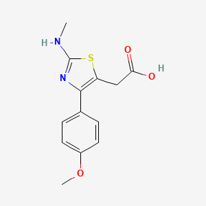molecular formula C13H14N2O3S B1415091 [4-(4-甲氧基苯基)-2-甲基氨基噻唑-5-基]-乙酸 CAS No. 1019107-99-3