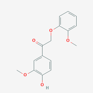 molecular formula C16H16O5 B14150944 1-(4-Hydroxy-3-methoxyphenyl)-2-(2-methoxyphenoxy)ethan-1-one CAS No. 22317-35-7