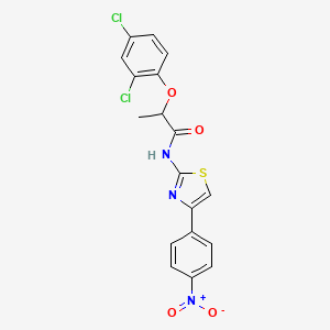 2-(2,4-dichlorophenoxy)-N-[4-(4-nitrophenyl)-1,3-thiazol-2-yl]propanamide