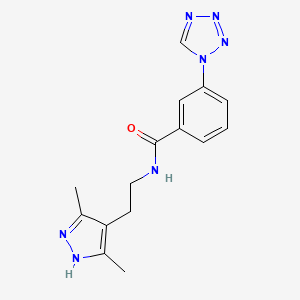 N-[2-(3,5-Dimethyl-1H-pyrazol-4-yl)ethyl]-3-(1H-tetrazol-1-yl)benzamide