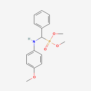 molecular formula C16H20NO4P B14151019 Dimethyl phenyl-p-methoxyanilinomethylphosphonate CAS No. 78081-97-7