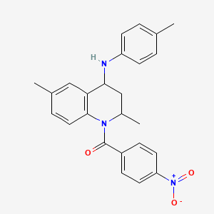 {2,6-dimethyl-4-[(4-methylphenyl)amino]-3,4-dihydroquinolin-1(2H)-yl}(4-nitrophenyl)methanone