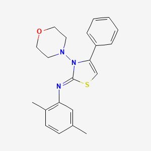 (2Z)-N-(2,5-Dimethylphenyl)-3-(morpholin-4-yl)-4-phenyl-1,3-thiazol-2(3H)-imine