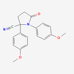 1,2-Bis(4-methoxyphenyl)-5-oxopyrrolidine-2-carbonitrile