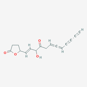 molecular formula C16H14O4 B14151062 2(5H)-Furanone, 5-(3-(3-(1,2-heptadiene-4,6-diynyl)oxiranyl)-3-hydroxy-1-propenyl)dihydro- CAS No. 91682-95-0