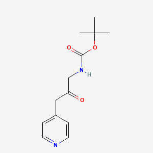 molecular formula C13H18N2O3 B1415107 叔丁基（2-氧代-3-（吡啶-4-基）丙基）氨基甲酸酯 CAS No. 885269-81-8