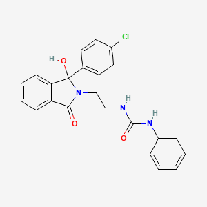 1-{2-[1-(4-chlorophenyl)-1-hydroxy-3-oxo-1,3-dihydro-2H-isoindol-2-yl]ethyl}-3-phenylurea