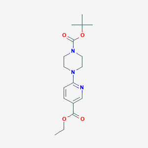 molecular formula C17H25N3O4 B1415110 Tert-butyl 4-(5-(ethoxycarbonyl)pyridin-2-yl)piperazine-1-carboxylate CAS No. 201809-20-3
