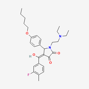 1-(2-(Diethylamino)ethyl)-4-(3-fluoro-4-methylbenzoyl)-3-hydroxy-5-(4-(pentyloxy)phenyl)-1H-pyrrol-2(5H)-one