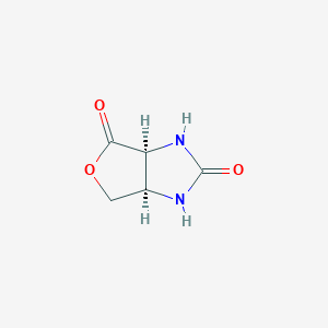 molecular formula C5H6N2O3 B14151111 (3aS,6aR)-Tetrahydro-1H-furo[3,4-d]imidazole-2,4-dione CAS No. 159912-63-7