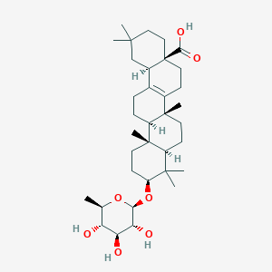 (4aS,6aR,6bR,8aR,10S,12aR,14bR)-2,2,6b,9,9,12a-hexamethyl-10-[(2R,3R,4S,5S,6R)-3,4,5-trihydroxy-6-methyloxan-2-yl]oxy-3,4,5,6,6a,7,8,8a,10,11,12,13,14,14b-tetradecahydro-1H-picene-4a-carboxylic acid