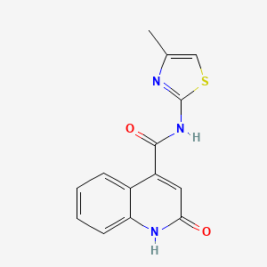 N-(4-methyl-1,3-thiazol-2-yl)-2-oxo-1H-quinoline-4-carboxamide