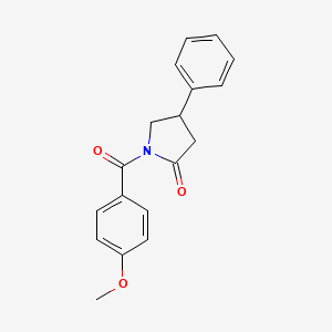 molecular formula C18H17NO3 B14151145 1-(4-Methoxybenzoyl)-4-phenylpyrrolidin-2-one CAS No. 137427-78-2