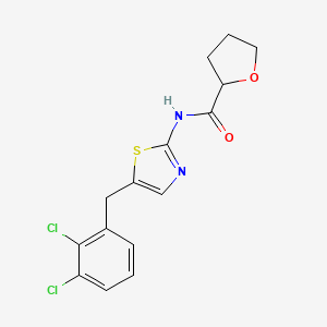 molecular formula C15H14Cl2N2O2S B14151154 N-[5-[(2,3-dichlorophenyl)methyl]-1,3-thiazol-2-yl]oxolane-2-carboxamide CAS No. 307540-61-0