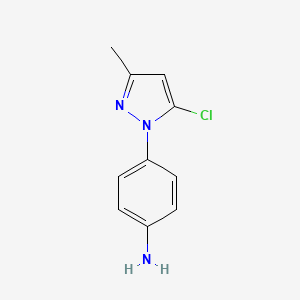 molecular formula C10H10ClN3 B1415118 4-(5-氯-3-甲基吡唑基)苯胺 CAS No. 1020707-02-1
