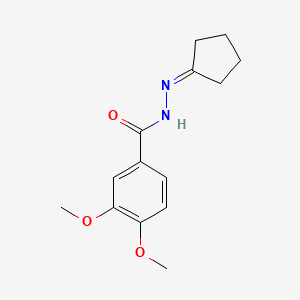 molecular formula C14H18N2O3 B14151182 N-(cyclopentylideneamino)-3,4-dimethoxybenzamide CAS No. 475395-92-7