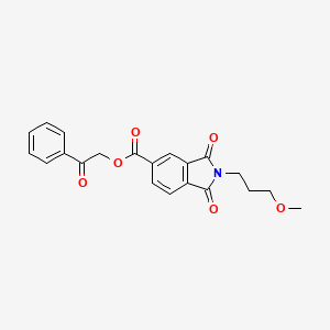 2-oxo-2-phenylethyl 2-(3-methoxypropyl)-1,3-dioxo-2,3-dihydro-1H-isoindole-5-carboxylate