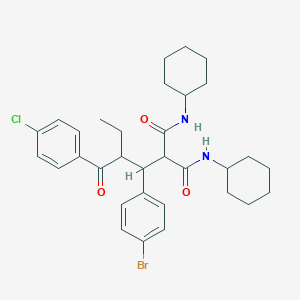 2-{1-(4-bromophenyl)-2-[(4-chlorophenyl)carbonyl]butyl}-N,N'-dicyclohexylpropanediamide