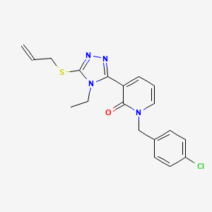 3-[5-(allylsulfanyl)-4-ethyl-4H-1,2,4-triazol-3-yl]-1-(4-chlorobenzyl)-2(1H)-pyridinone