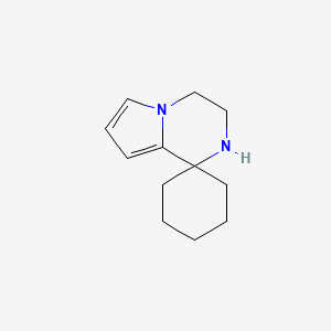 molecular formula C12H18N2 B1415124 3',4'-二氢-2'H-螺[环己烷-1,1'-吡咯并[1,2-a]吡嗪] CAS No. 1210513-03-3