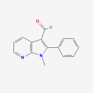 molecular formula C15H12N2O B14151248 1-methyl-2-phenyl-1H-pyrrolo[2,3-b]pyridine-3-carbaldehyde CAS No. 521984-95-2