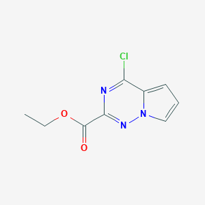 molecular formula C9H8ClN3O2 B1415125 Ethyl 4-chloropyrrolo[2,1-f][1,2,4]triazine-2-carboxylate CAS No. 1120214-92-7