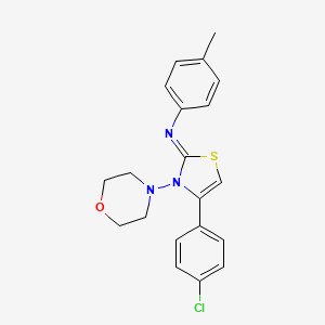 (2Z)-4-(4-Chlorophenyl)-N-(4-methylphenyl)-3-(morpholin-4-yl)-1,3-thiazol-2(3H)-imine