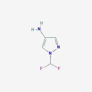 molecular formula C4H5F2N3 B1415128 1-(二氟甲基)-1H-吡唑-4-胺 CAS No. 1174309-16-0