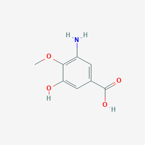 molecular formula C8H9NO4 B14151293 3-Amino-5-hydroxy-4-methoxybenzoic acid CAS No. 80547-66-6