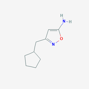 molecular formula C9H14N2O B1415132 3-(环戊基甲基)-1,2-恶唑-5-胺 CAS No. 794566-79-3