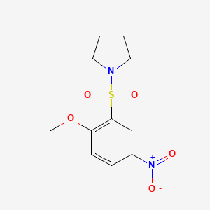 molecular formula C11H14N2O5S B1415135 1-(2-甲氧基-5-硝基苯磺酰基)吡咯烷 CAS No. 1325065-26-6