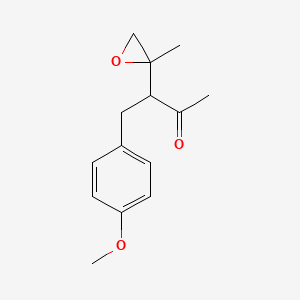 molecular formula C14H18O3 B14151358 4-(4-Methoxyphenyl)-3-(2-methyloxiran-2-yl)butan-2-one CAS No. 89100-05-0