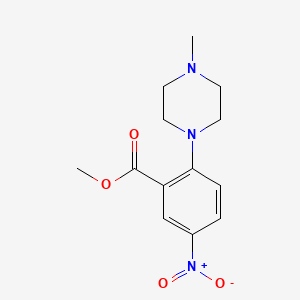 molecular formula C13H17N3O4 B1415136 Methyl 2-(4-methylpiperazino)-5-nitrobenzenecarboxylate CAS No. 735213-47-5