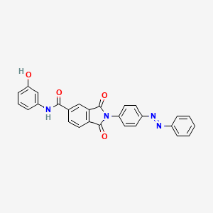 molecular formula C27H18N4O4 B14151395 N-(3-hydroxyphenyl)-1,3-dioxo-2-{4-[(E)-phenyldiazenyl]phenyl}-2,3-dihydro-1H-isoindole-5-carboxamide CAS No. 304885-85-6