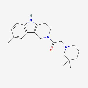 molecular formula C21H29N3O B14151405 2-(3,3-dimethylpiperidin-1-yl)-1-(8-methyl-1,3,4,5-tetrahydro-2H-pyrido[4,3-b]indol-2-yl)ethanone CAS No. 890092-88-3