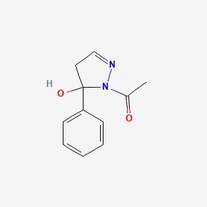 1-(5-Hydroxy-5-phenyl-4,5-dihydro-1H-pyrazol-1-yl)ethan-1-one