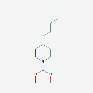 molecular formula C13H27NO2 B14151432 1-(Dimethoxymethyl)-4-pentylpiperidine CAS No. 89129-94-2