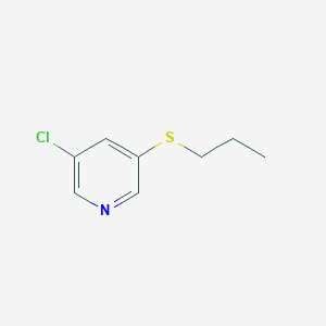 molecular formula C8H10ClNS B14151446 3-Chloro-5-(propylsulfanyl)pyridine CAS No. 89265-37-2