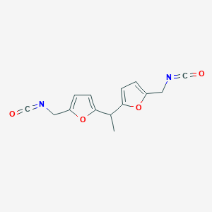 molecular formula C14H12N2O4 B14151453 2,2'-(Ethane-1,1-diyl)bis[5-(isocyanatomethyl)furan] CAS No. 88768-54-1