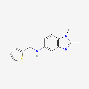 1,2-dimethyl-N-(thiophen-2-ylmethyl)benzimidazol-5-amine